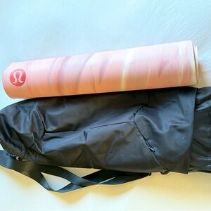 lululemon athletica Black Bag with Pink Yoga Mat